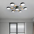 Modern LED Round Iron Semi Flush Chandelier Contemporary Ceiling Light - Image 39