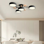 Modern LED Round Iron Semi Flush Chandelier Contemporary Ceiling Light - Image 28