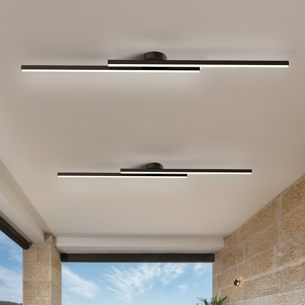 Ultra-Slim Linear Aluminum LED Ceiling Light Flush Mount - Image 2