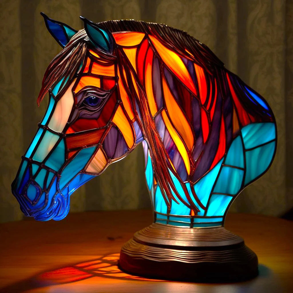 Stained Glass Resin Animal Table Lamp USB Ambient Mood Lighting - Image 11
