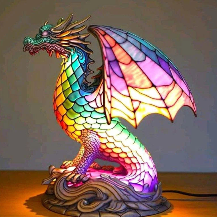 Stained Glass Resin Animal Table Lamp USB Ambient Mood Lighting - Image 15