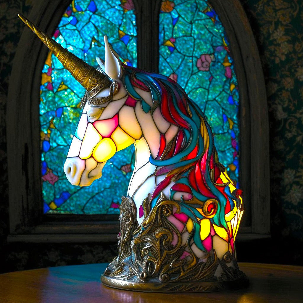 Stained Glass Resin Animal Table Lamp USB Ambient Mood Lighting - Image 16