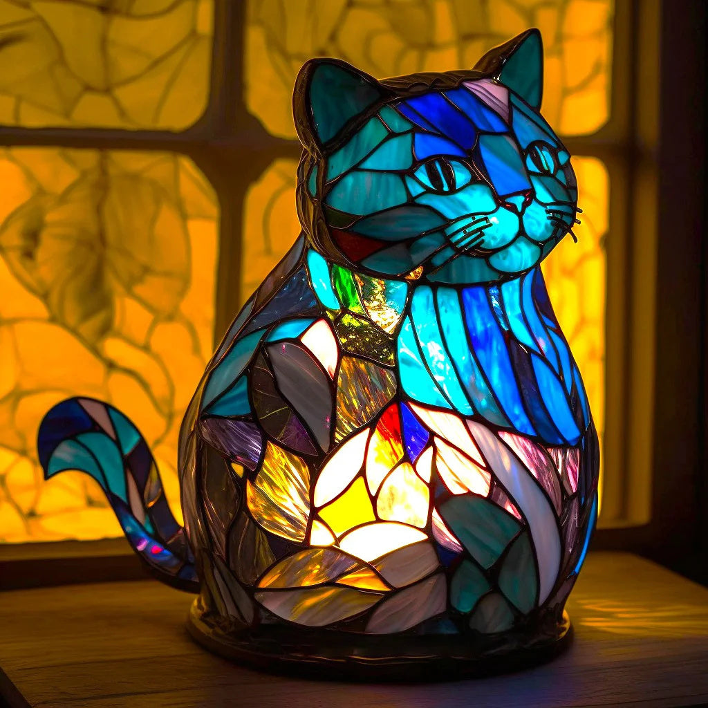 Stained Glass Resin Animal Table Lamp USB Ambient Mood Lighting - Image 17