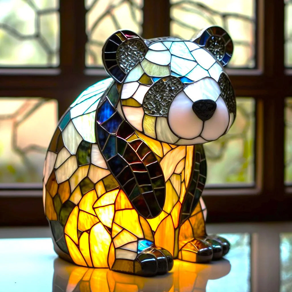 Stained Glass Resin Animal Table Lamp USB Ambient Mood Lighting - Image 5