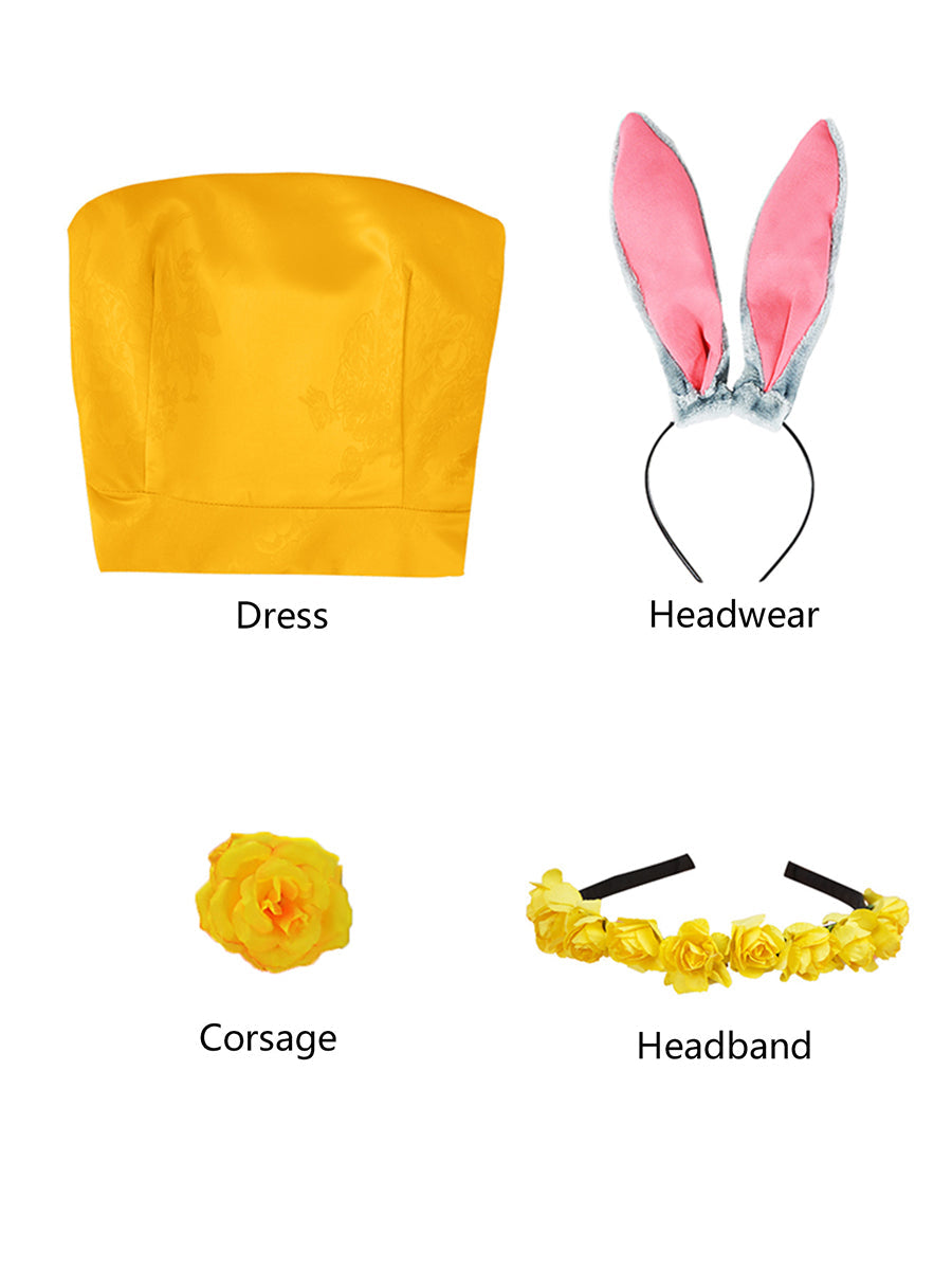 Bunny Cosplay Costume Set One Shoulder - Image 10