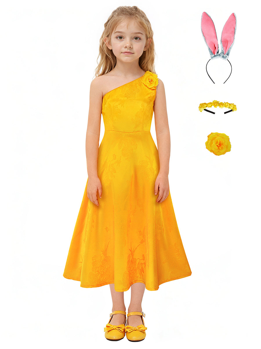 Bunny Cosplay Costume Set One Shoulder