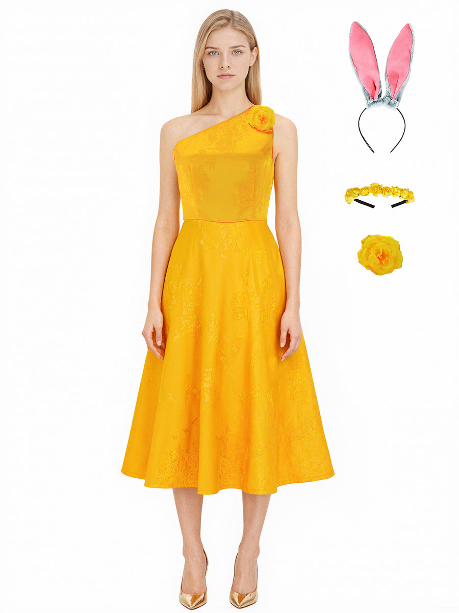 Bunny Cosplay Costume Set One Shoulder - Image 4