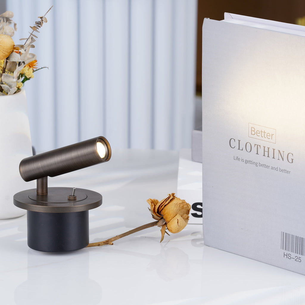 Adjustable Cylindrical Metal Wall Reading Lamp LED Bedside - Image 4