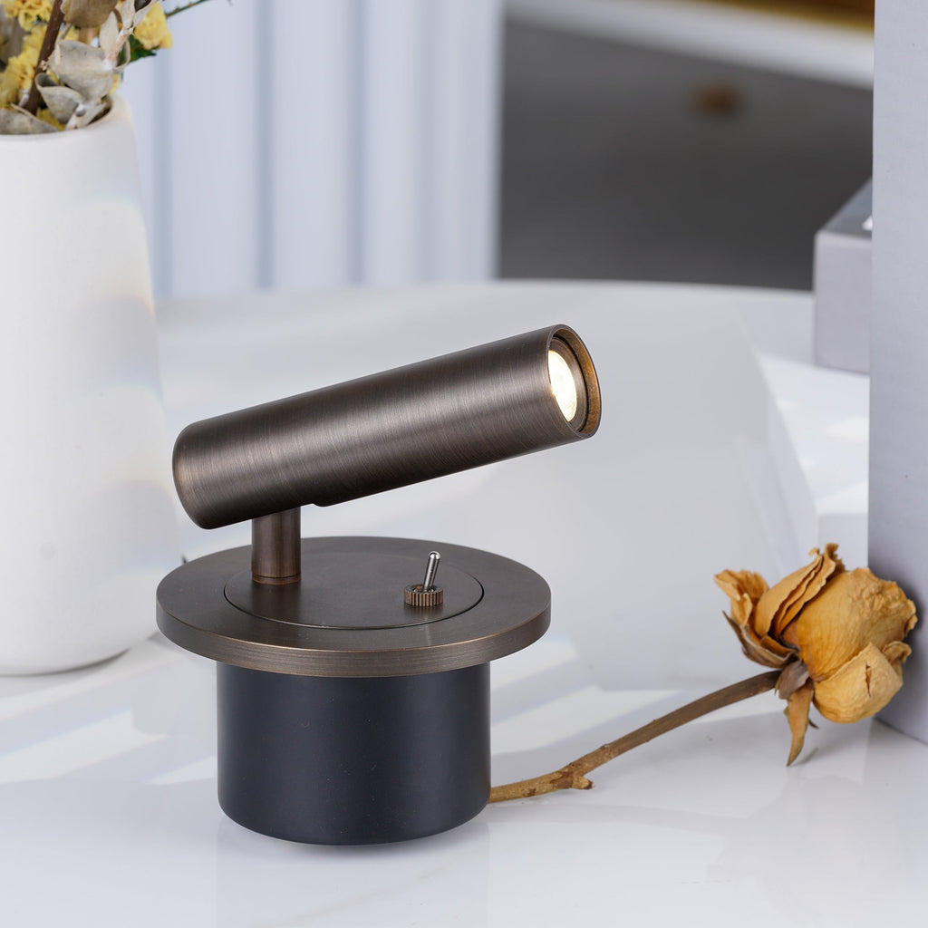Adjustable Cylindrical Metal Wall Reading Lamp LED Bedside - Image 2
