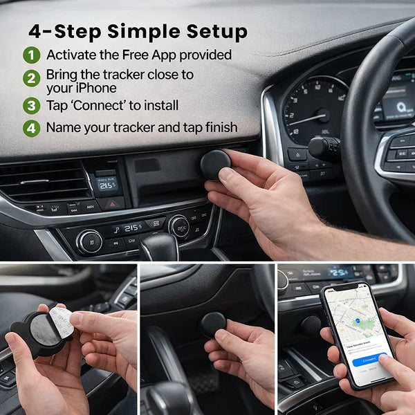 Compact Car Tracker with 24/7 Security & App Control - Image 2