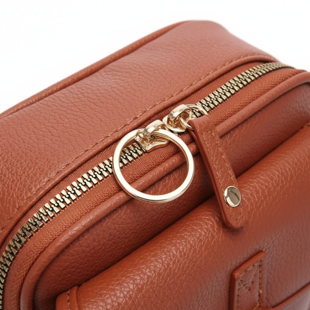 Square Leather Crossbody Bag Anti Theft - Image 4
