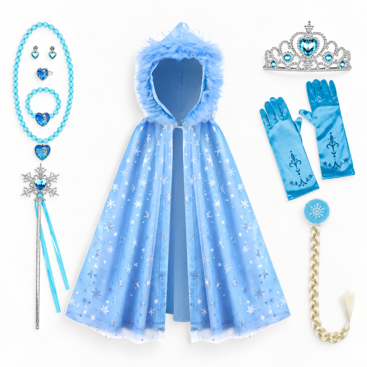 Ensemble de cape de princesse féerique pour enfant