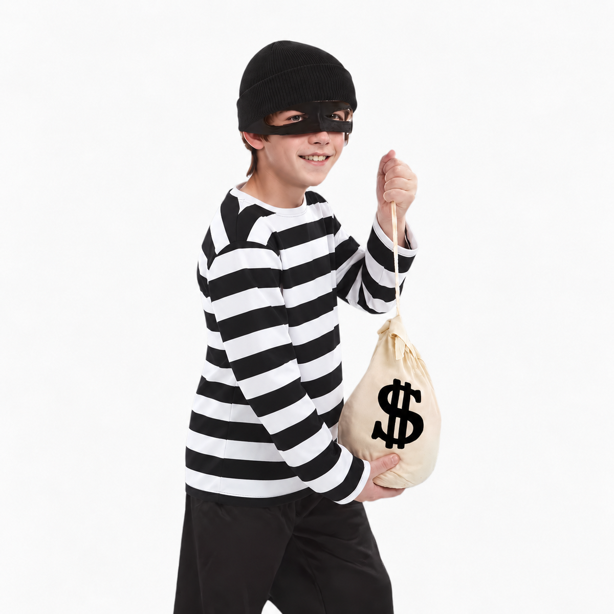 Costume de voleur ludique pour enfants avec accessoires