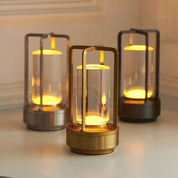 Vintage Style Table Lamp Touch Control Rechargeable LED - Image 6