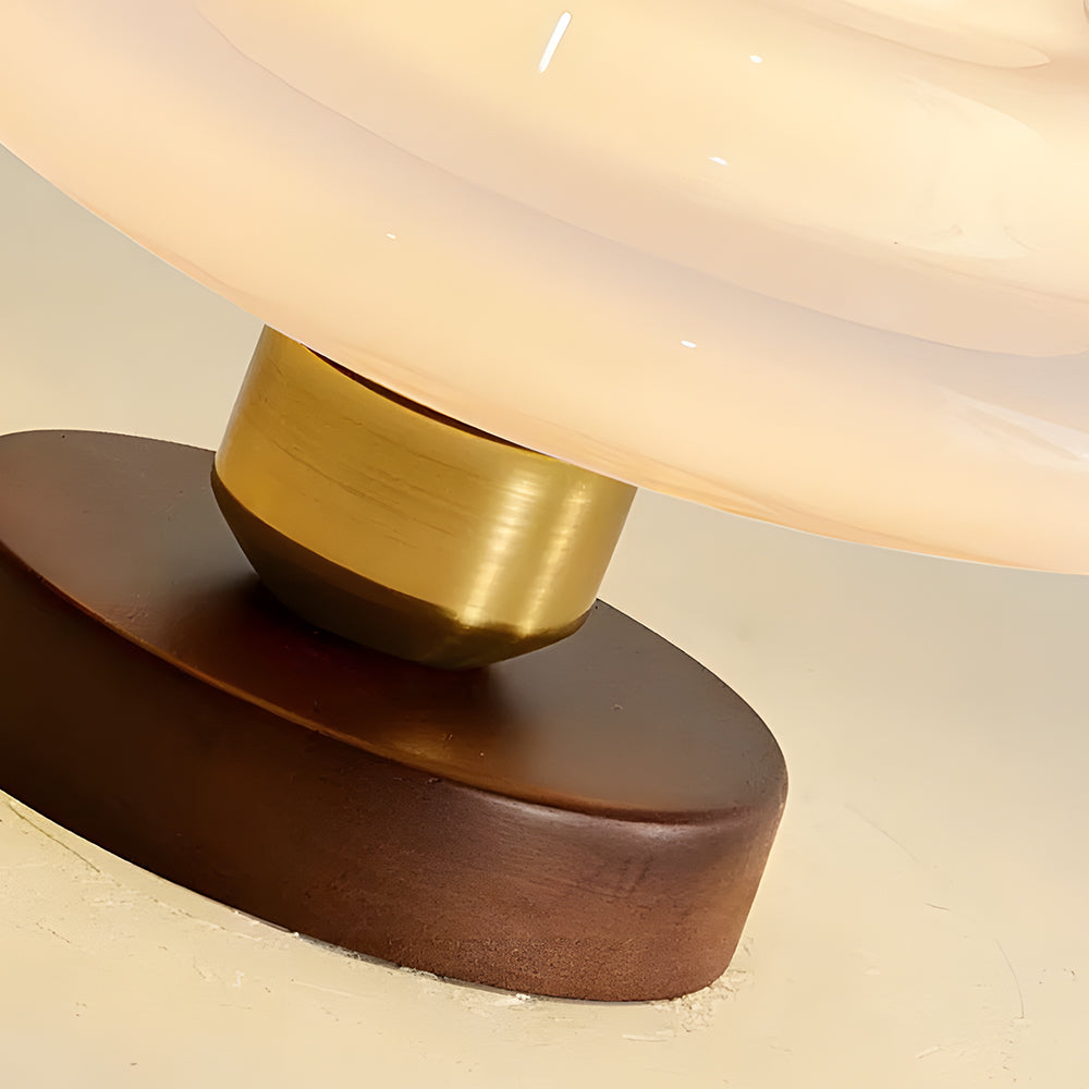 Scandinavian Walnut Wood Glass Flush Mount Ceiling Light E27 - Image 20