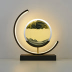 Circular LED Sand Art Table Lamp Rechargeable Tri-Color Dimmable - Image 8