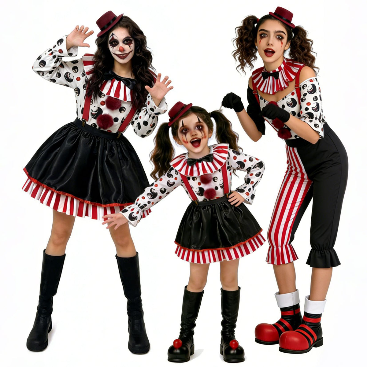 Polyester Scary Clown Costume Set
