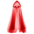Gothic Sheer Mesh Hooded Cape Floor Length - Image 4