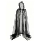 Gothic Sheer Mesh Hooded Cape Floor Length - Image 6