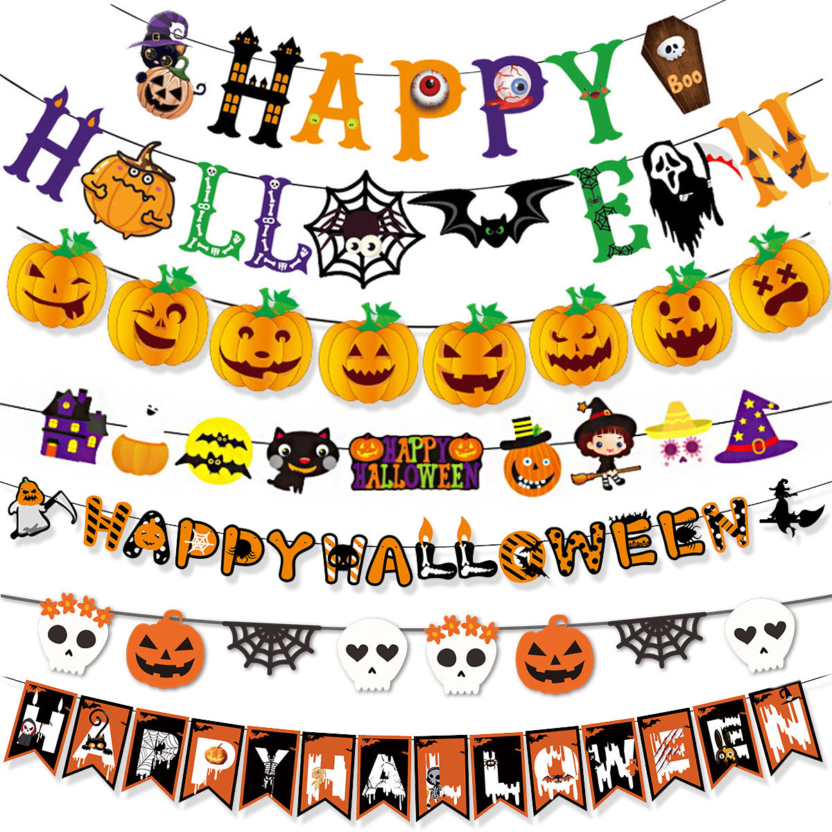Halloween Paper Banner Garland