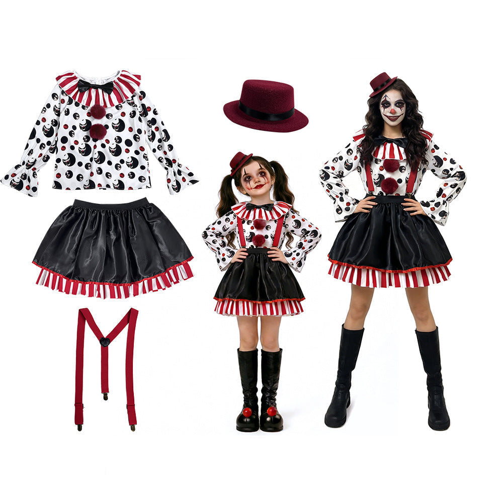 Polyester Scary Clown Costume Set