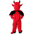 Satin Kids Red Devil Costume Bat Wings - Image 2