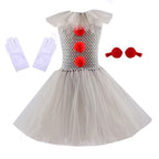 3 Piece Polyester Girls Creepy Clown Costume - Image 3