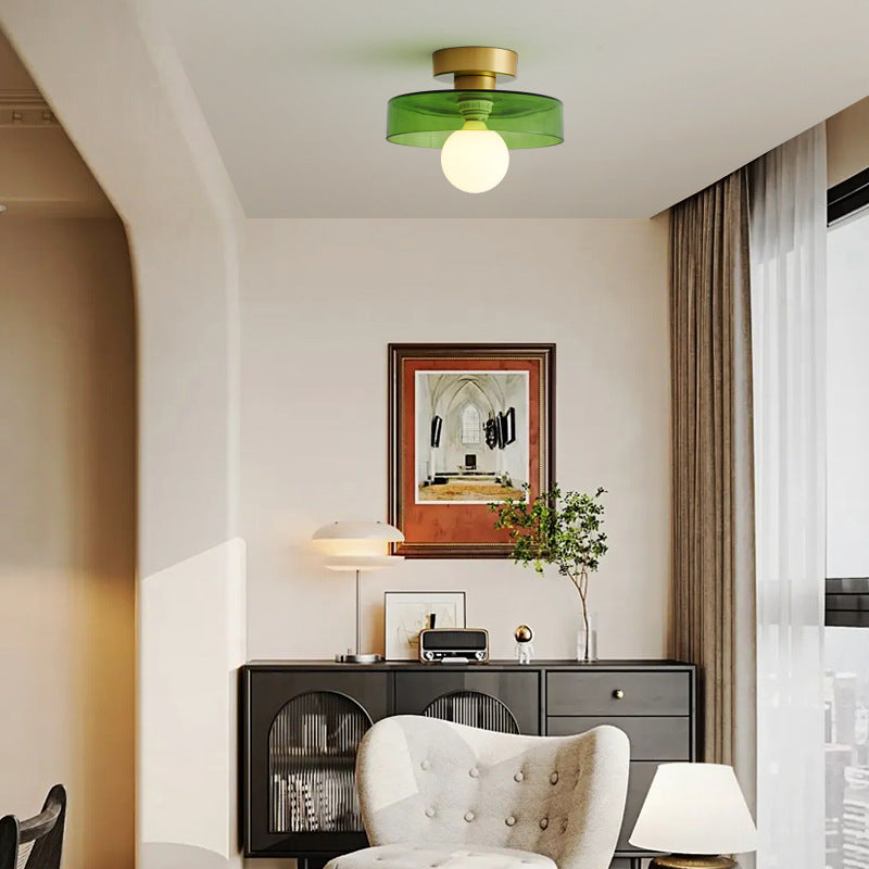 Modern Round Glass Ceiling Light LED Pendant - Image 14