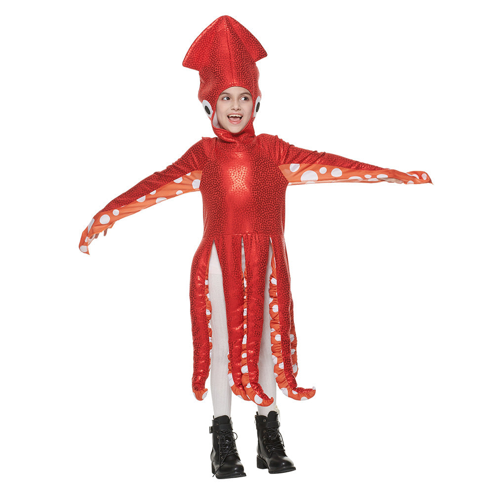 Polyester Kids Squid Costume Jumpsuit - Image 6