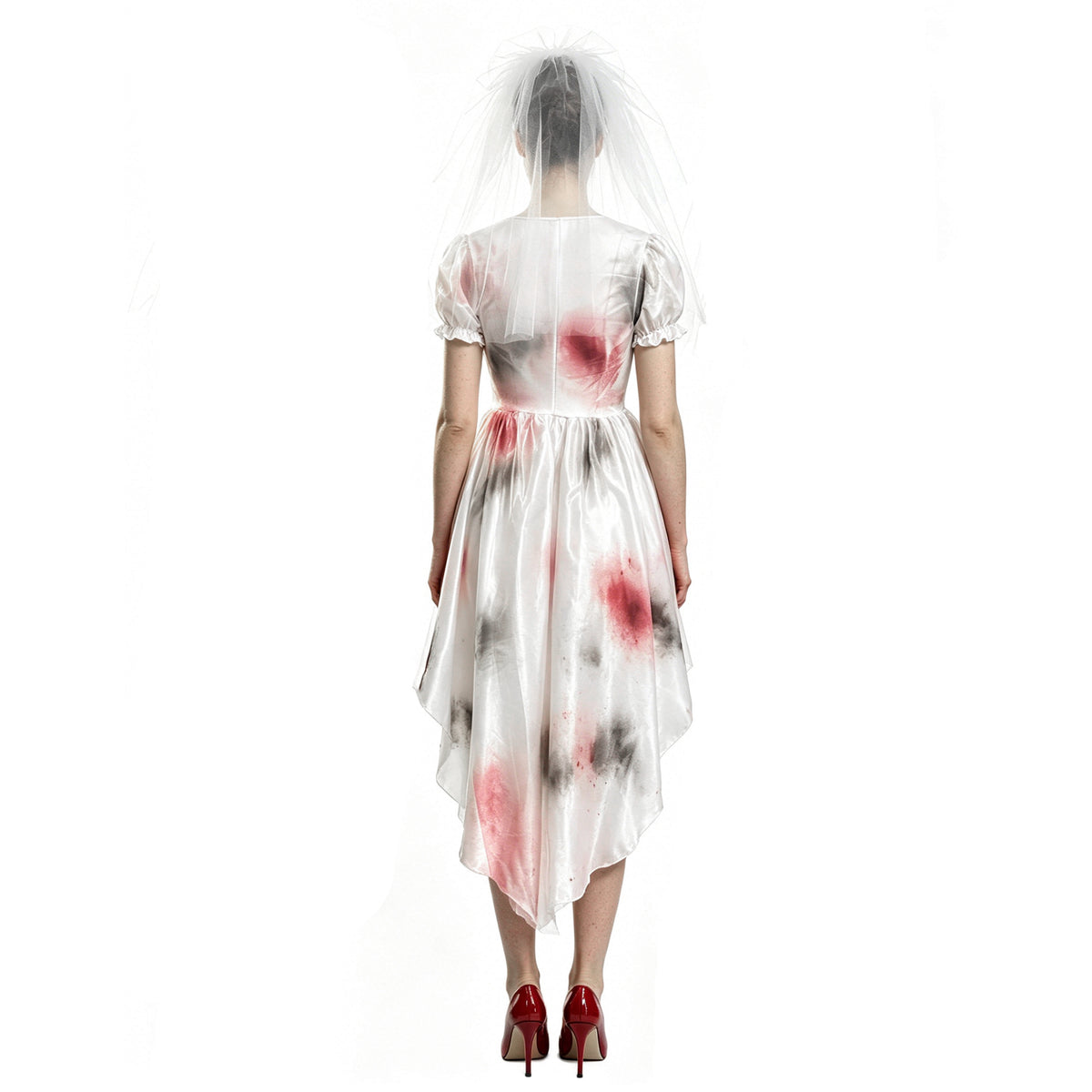 2 Piece Mesh Bloody Bride Costume Set - Image 3