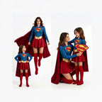4 Piece Polyester Blend Girls Superhero Costume Dress Set - Image 2