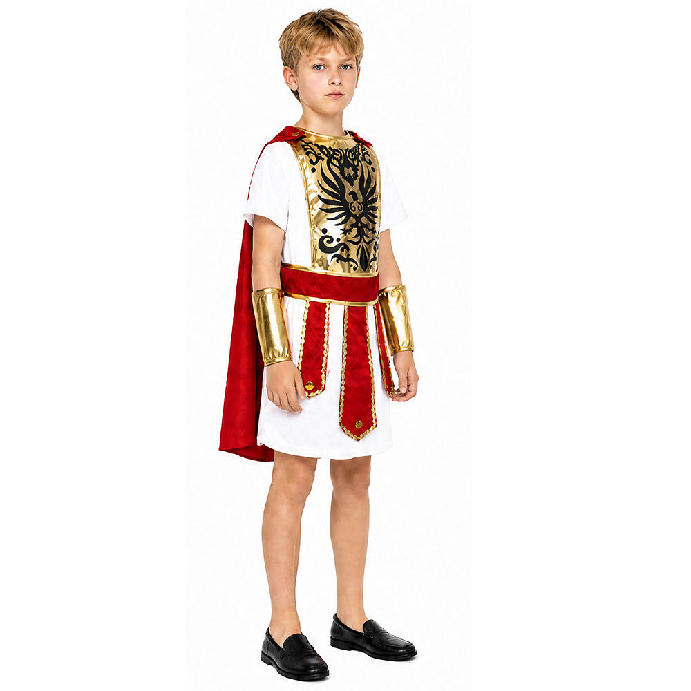 Polyester Boys Roman Warrior Costume Set - Image 3