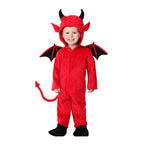Satin Kids Red Devil Costume Bat Wings - Image 3