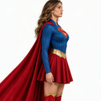 4 Piece Polyester Blend Girls Superhero Costume Dress Set - Image 3