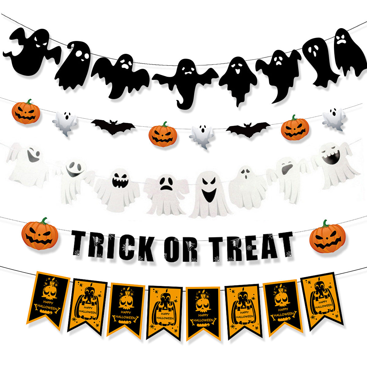 Halloween Paper Banner Garland - Image 3