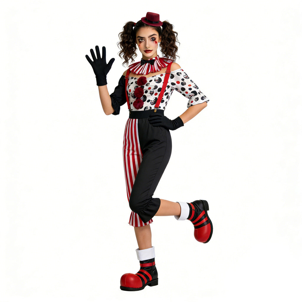 Polyester Scary Clown Costume Set - Image 6