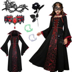 Medieval Girls Witch Costume Dress Lace Up Front