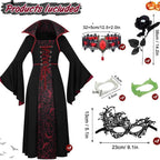 Medieval Girls Witch Costume Dress Lace Up Front - Image 3