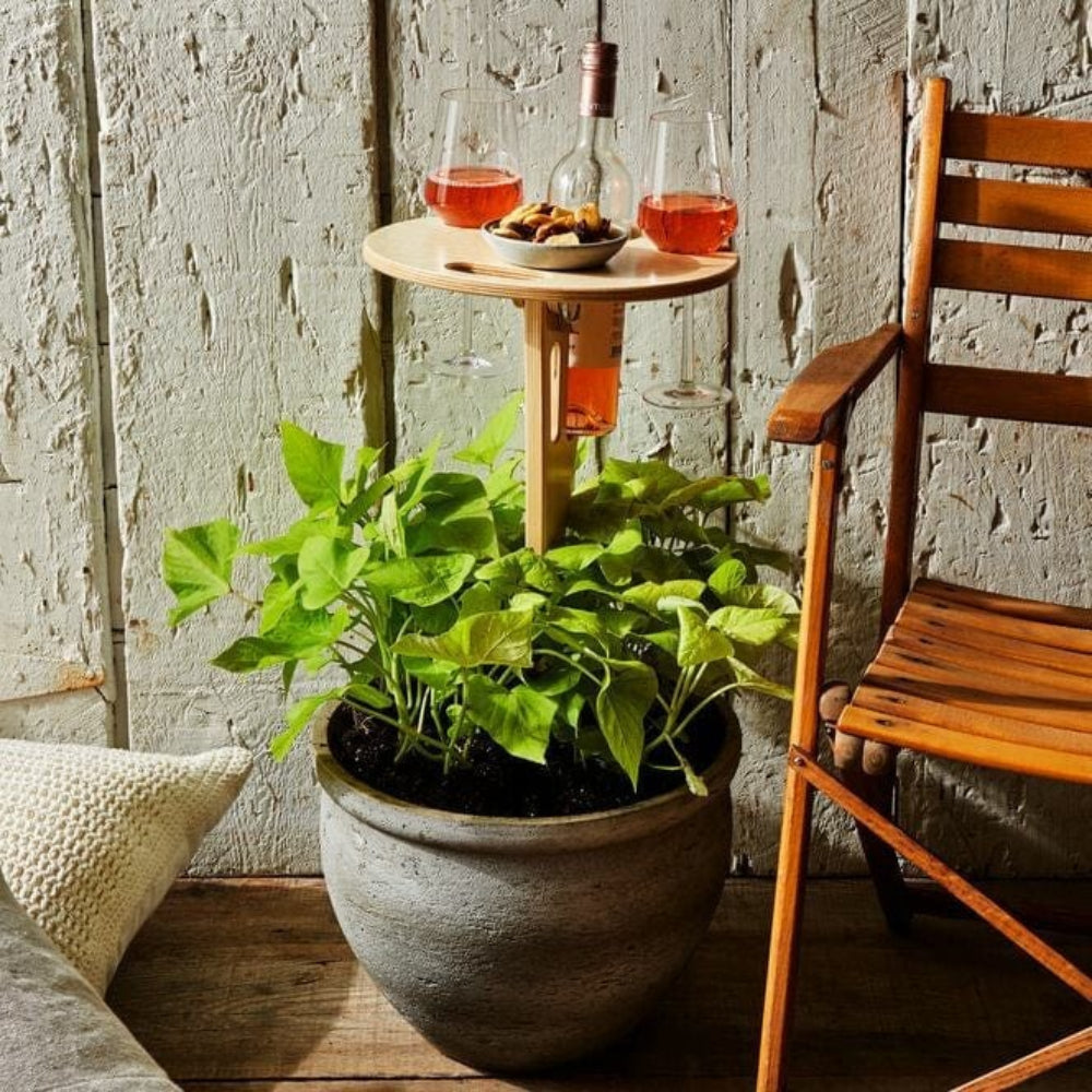 Foldable Picnic Wine Table Portable Outdoor Stand for Glasses & Bottle - Image 2