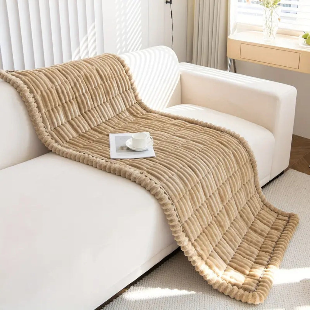 Cosy Sofa Protector Plush Comfort with Elegant Pleated Edges - Image 10