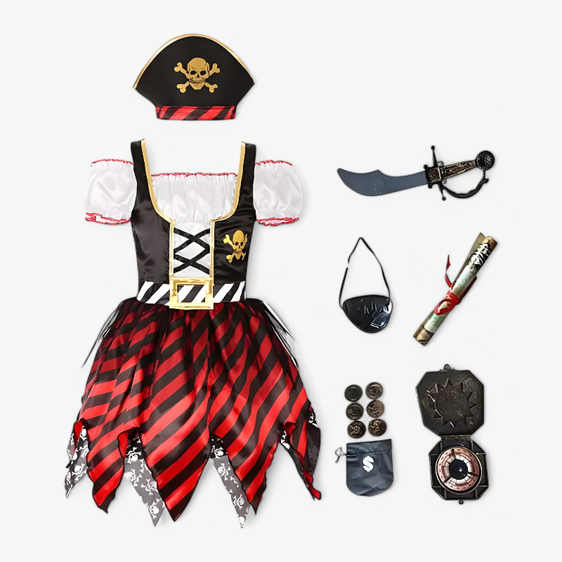 Girls Pirate Costume Set