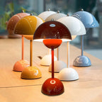 Wireless Round Metal Table Lamp Rechargeable Touch Dimmable