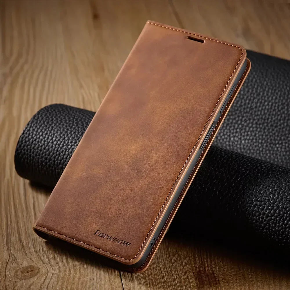 Leather Wallet Phone Case Magnetic Flip Cover - Image 4