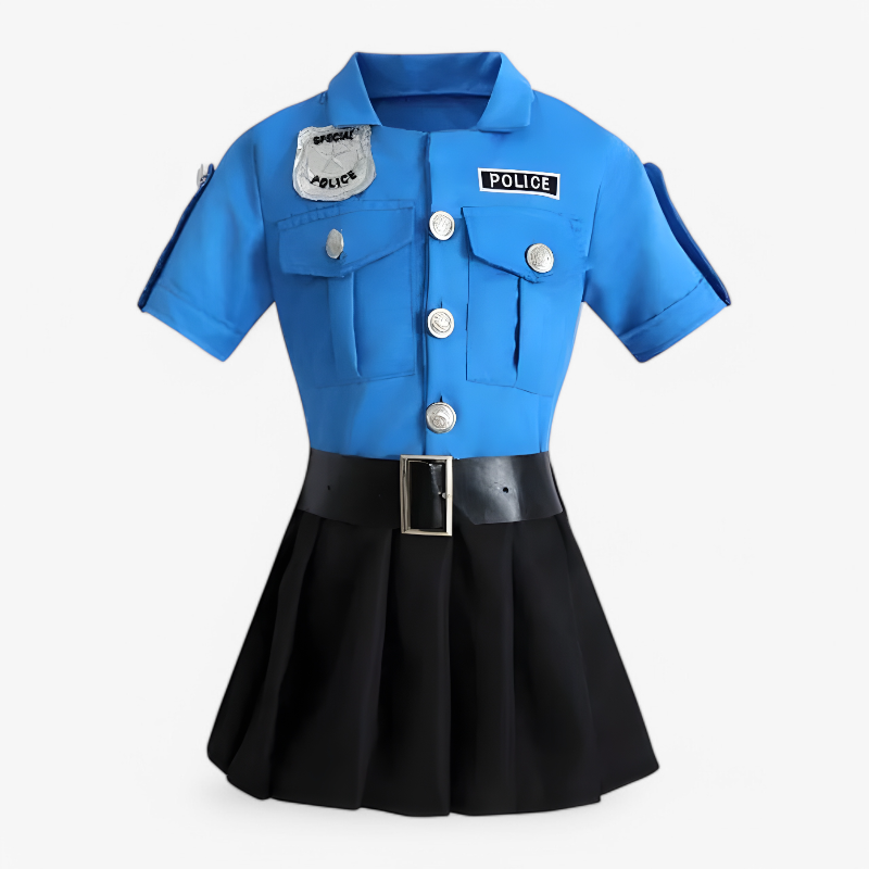 Girls Police Officer Costume - Image 2
