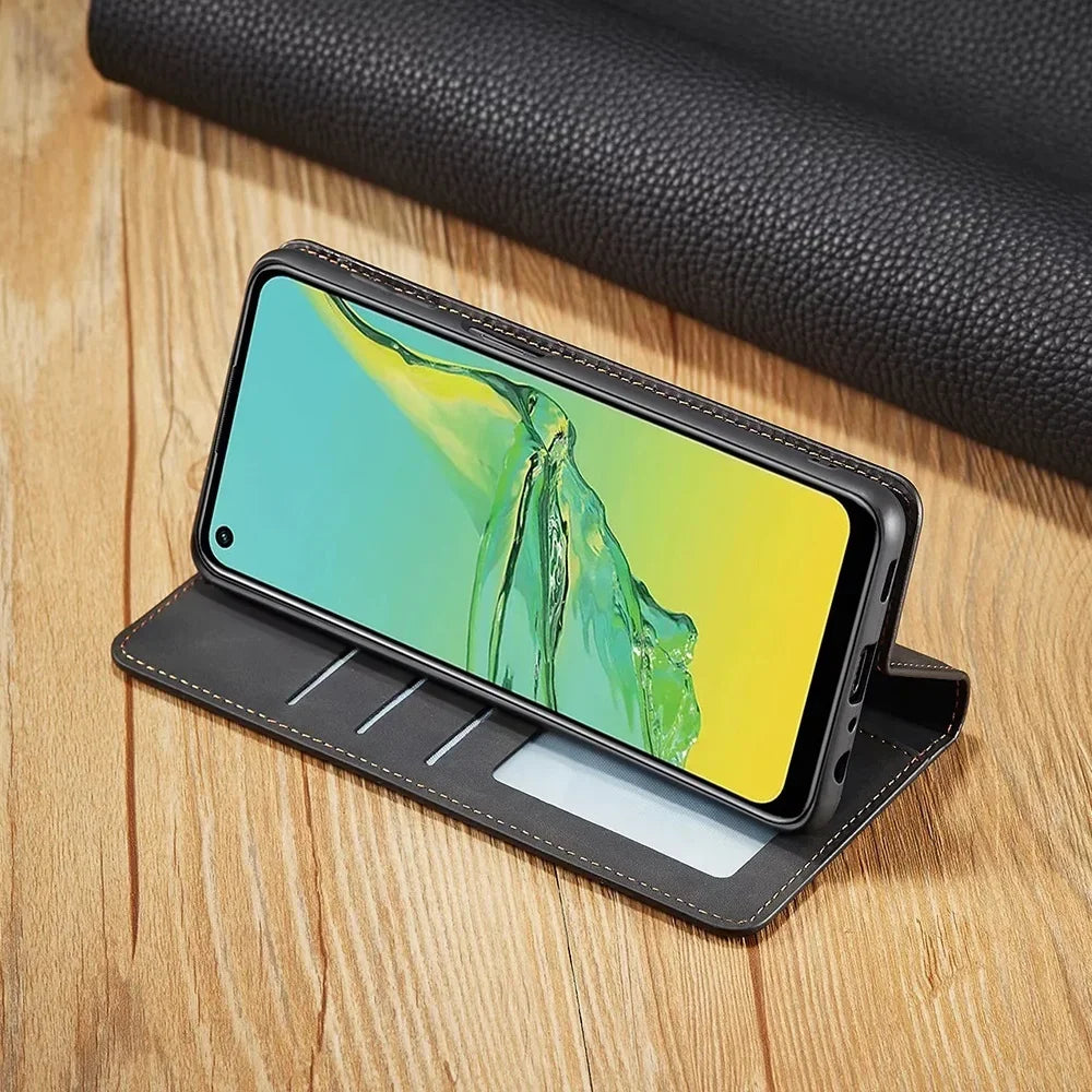 Leather Wallet Phone Case Magnetic Flip Cover - Image 2
