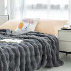 Reversible Bubble Pattern Blanket Cozy All-Season Home Throw - Image 7
