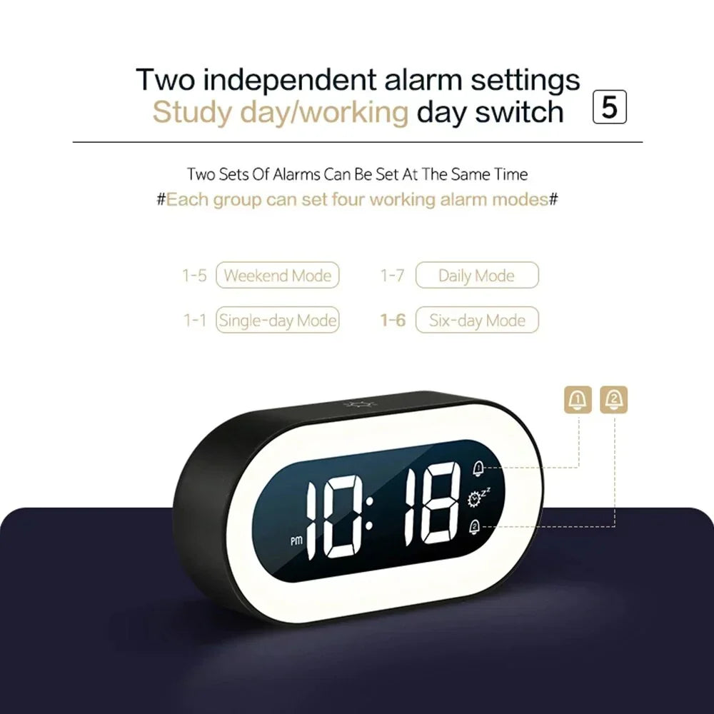 Digital Sunrise Alarm Clock LED Time Display and Night Light - Image 2