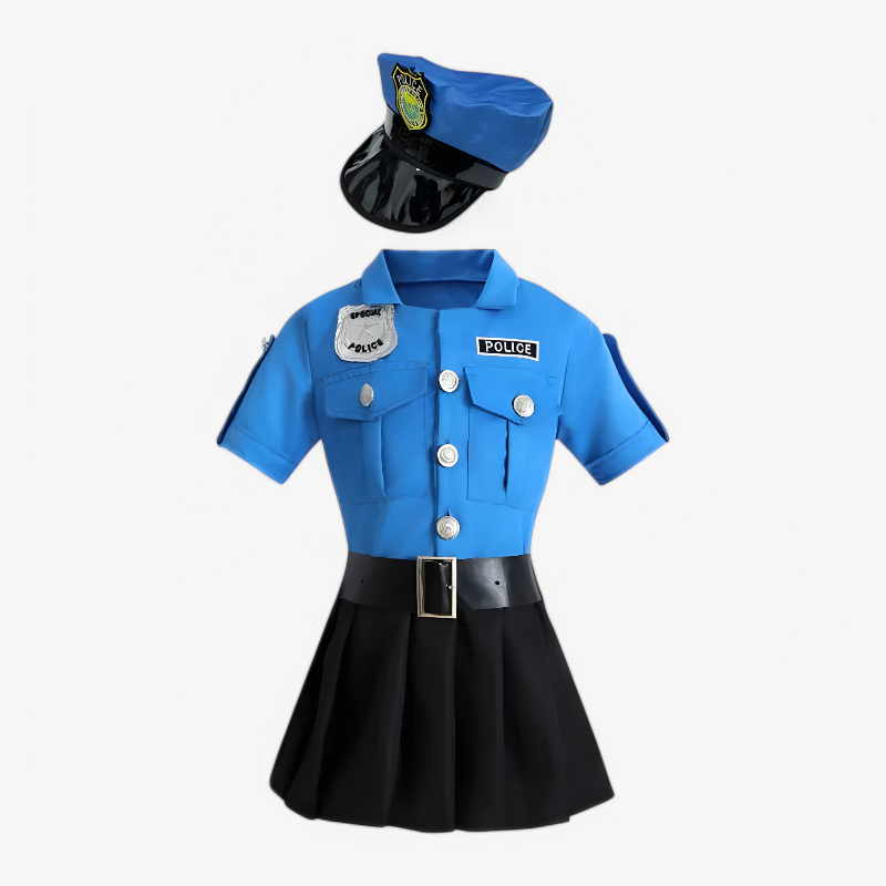 Girls Police Officer Costume - Image 4