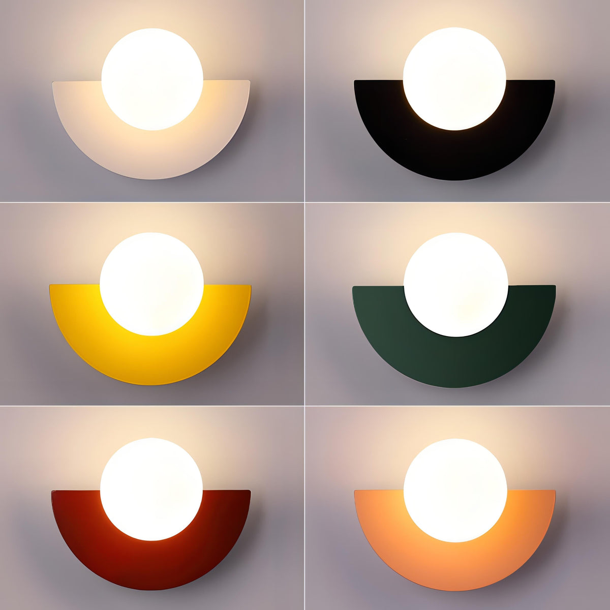 Nordic Semicircle Metal Wall Sconce Integrated LED - Image 3