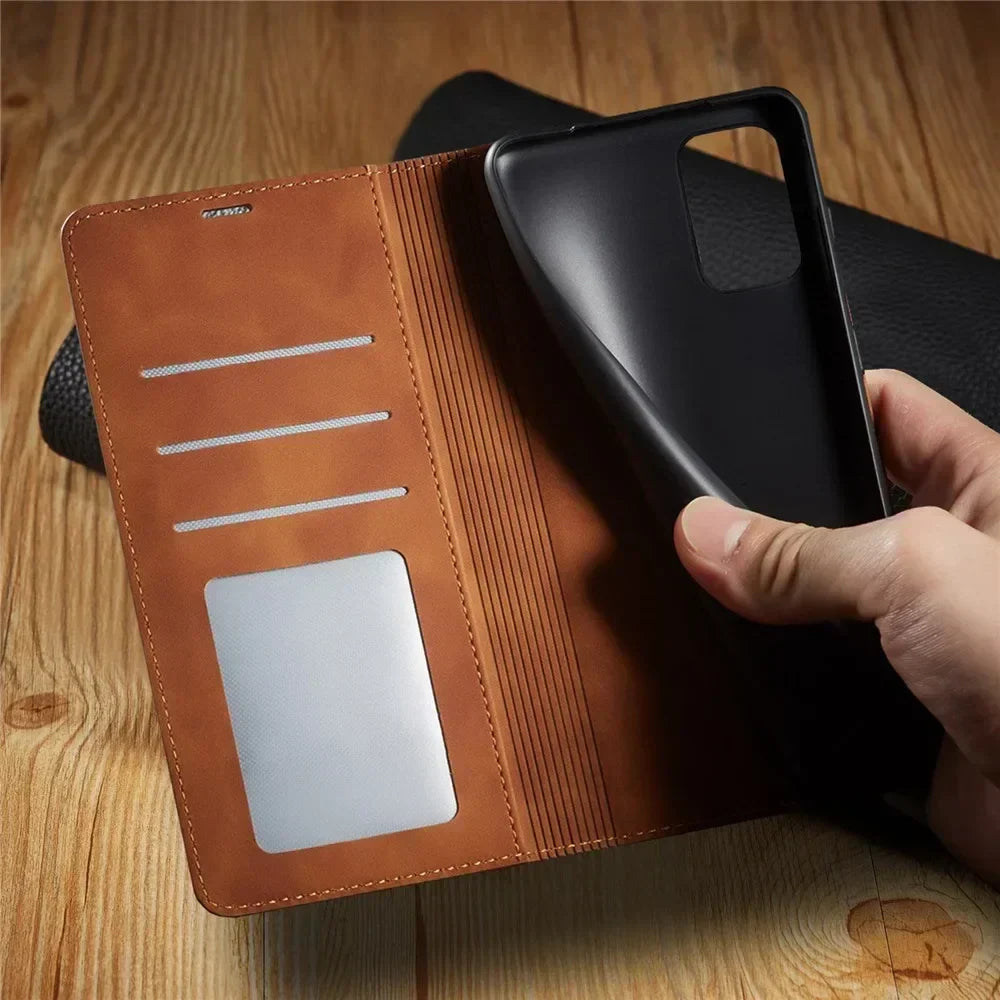 Leather Wallet Phone Case Magnetic Flip Cover - Image 3